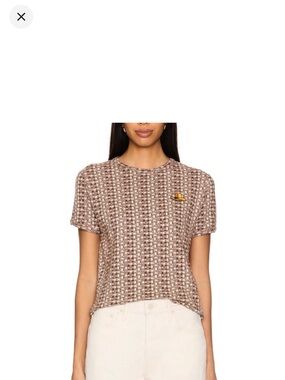 Mother Brown Checkered Short Sleeve Tee